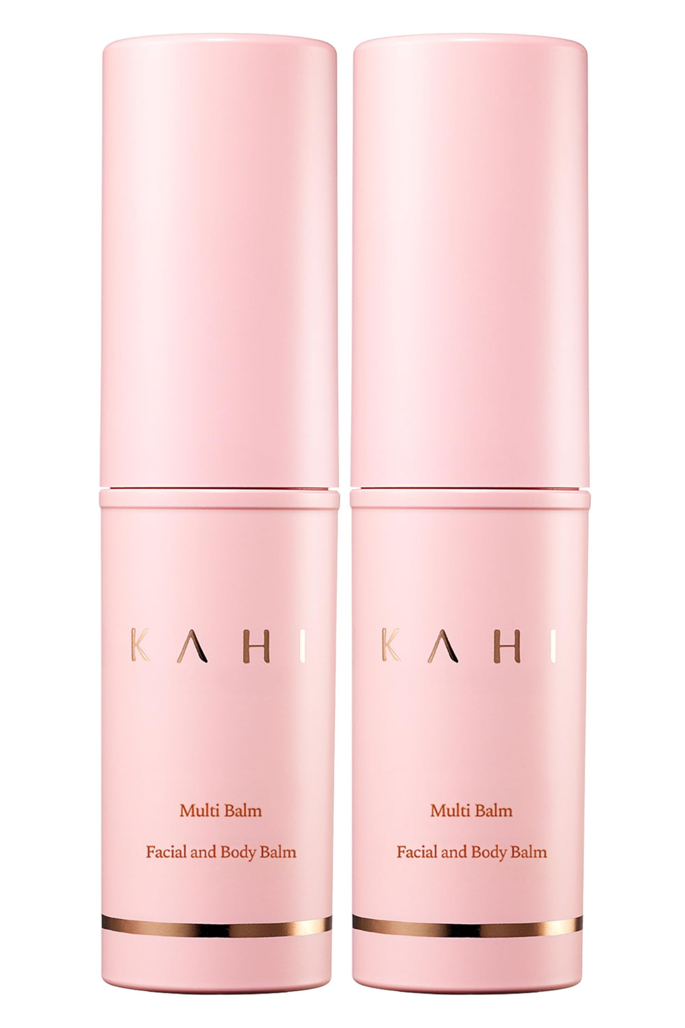 KAHI duo edition front packaging showing two balm sticks and compact design benefit