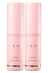 KAHI duo edition front packaging showing two balm sticks and compact design benefit