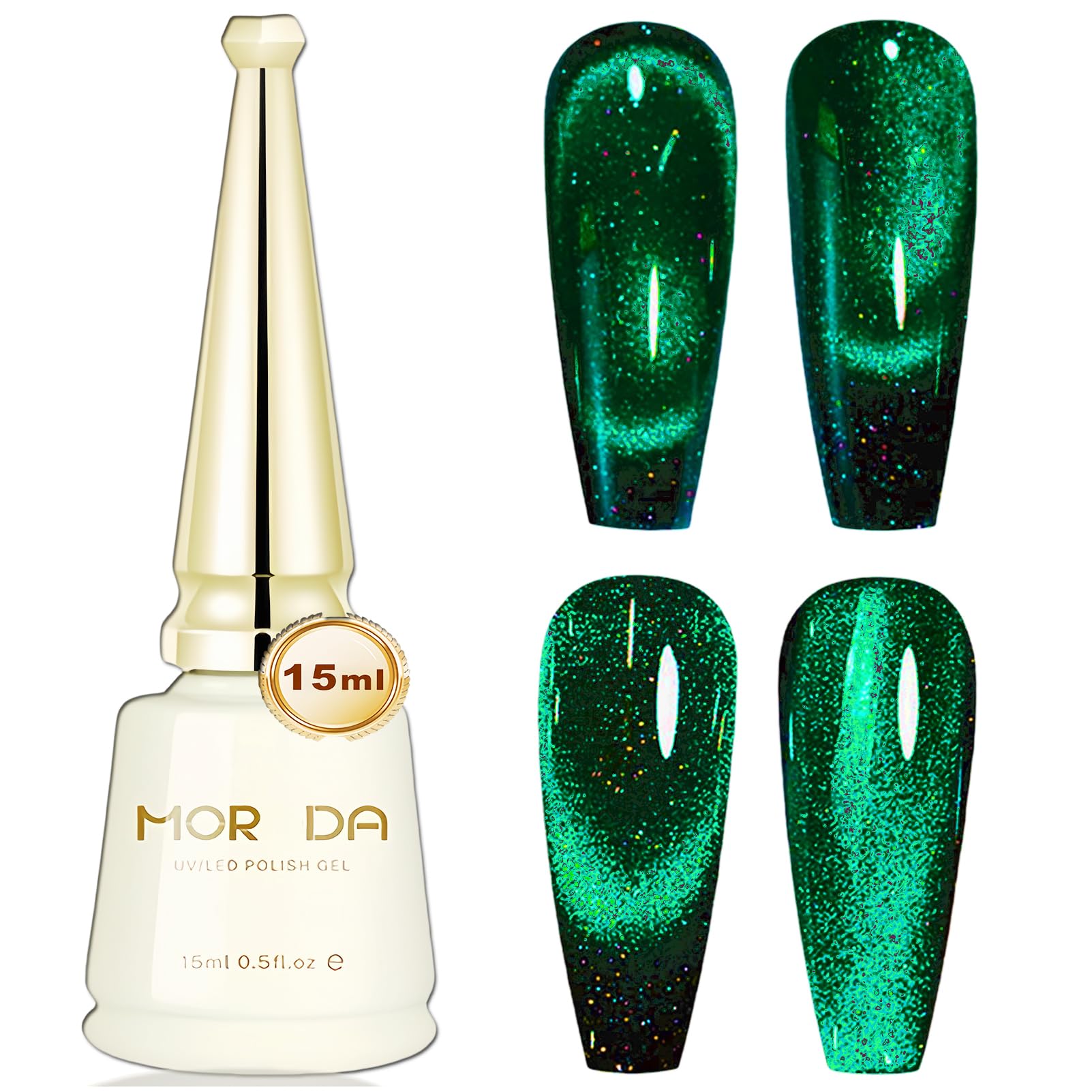 KAHSOSE bottle front view showing deep emerald shade and glossy finish
