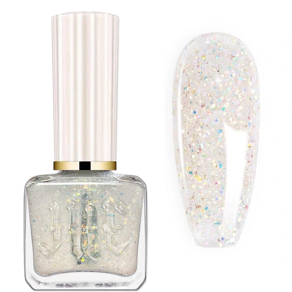 KAHSOSE front bottle showing clear glitter polish and glossy finish