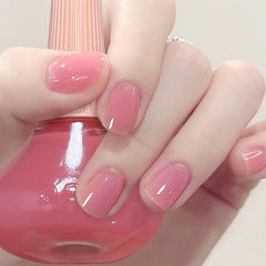 KAHSOSE front bottle showing translucent pink polish and glossy finish