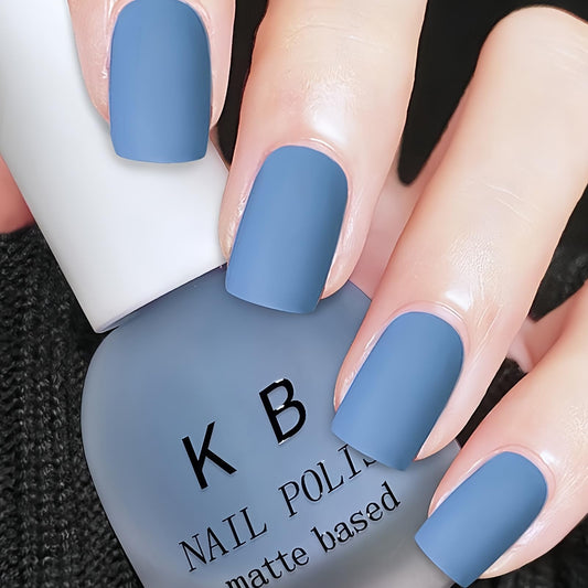KAHSOSE front bottle showing dusty blue matte shade and clean labeling, for easy selection