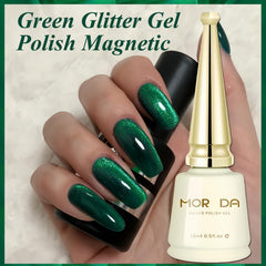 KAHSOSE brush applying smooth green gel polish with even texture
