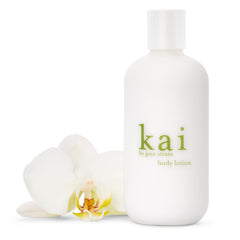 kai lotion front view showing bottle and label for tempting hydration