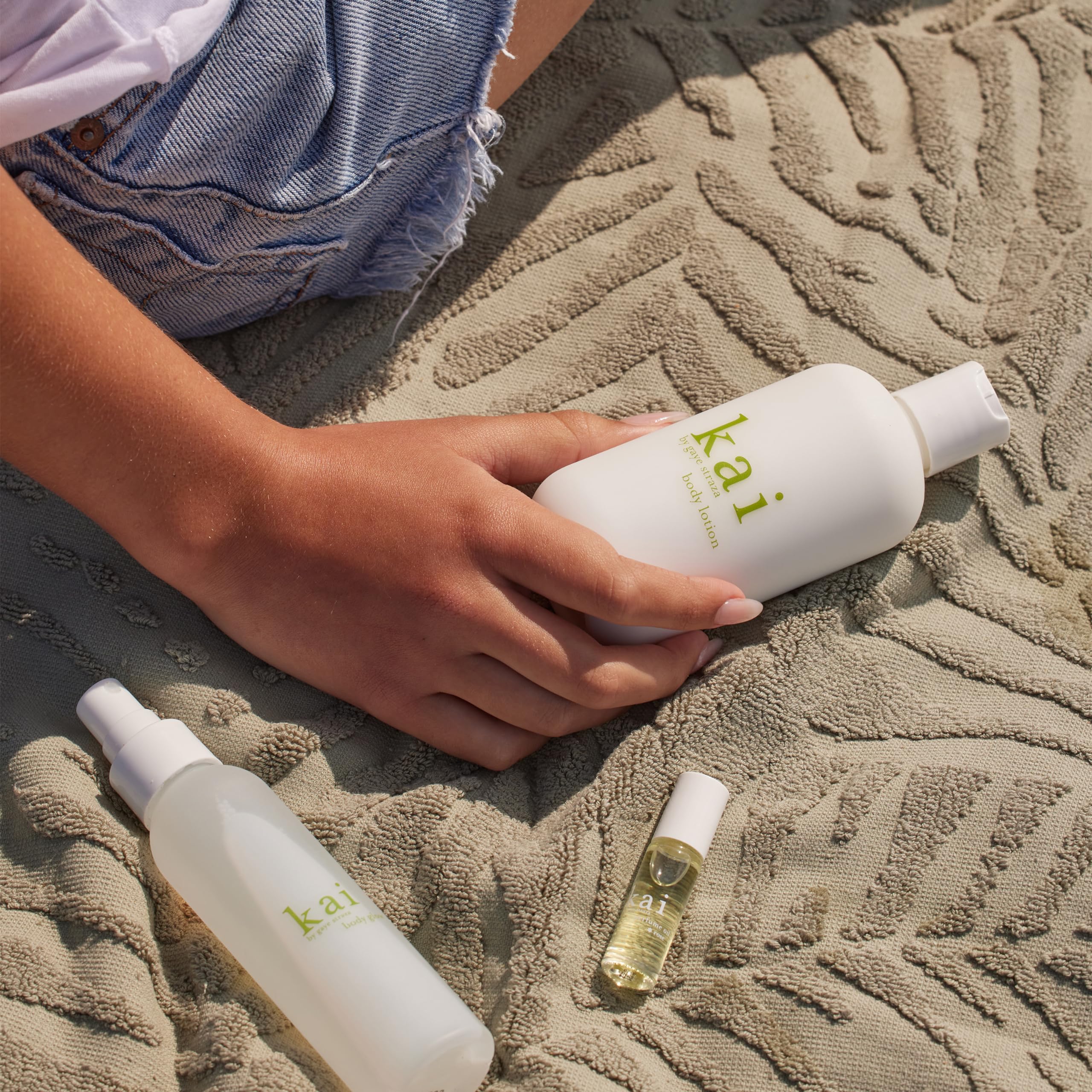 kai lotion pump up-close highlighting easy dispensing and convenience