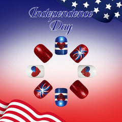 KAICCOSO nails worn at an outdoor picnic adding patriotic flair