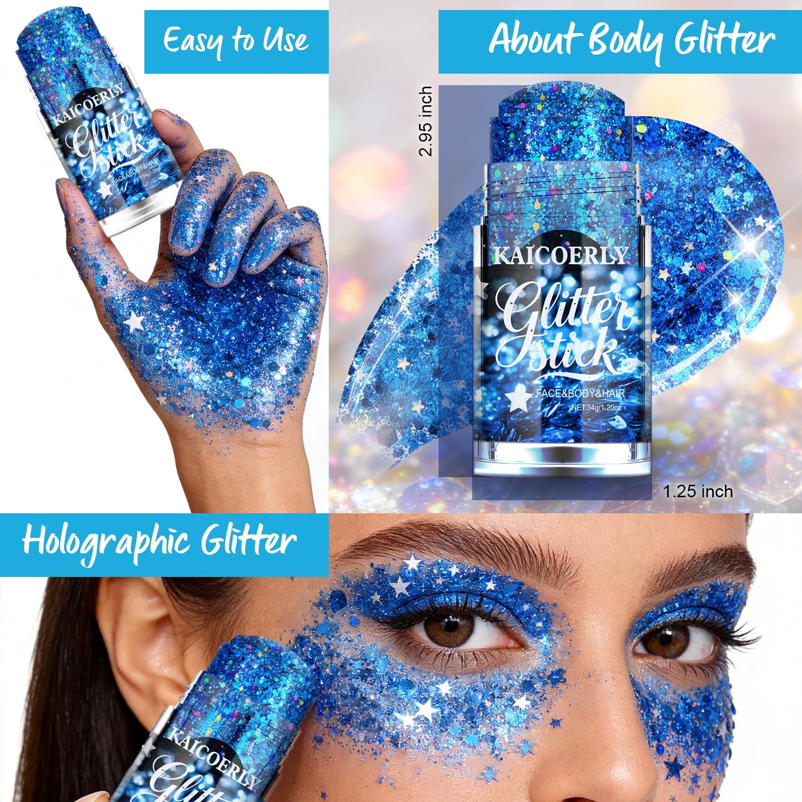 KAICOERLY chunky-sequin texture detail highlighting holographic sparkle