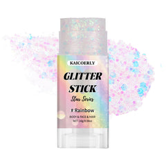 KAICOERLY front packaging showing glitter stick and vibrant shade benefits