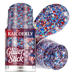KAICOERLY front packaging showing patriotic glitter stick benefits