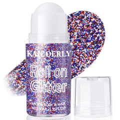 KAICOERLY front packaging showing roll-on glitter, easy patriotic application