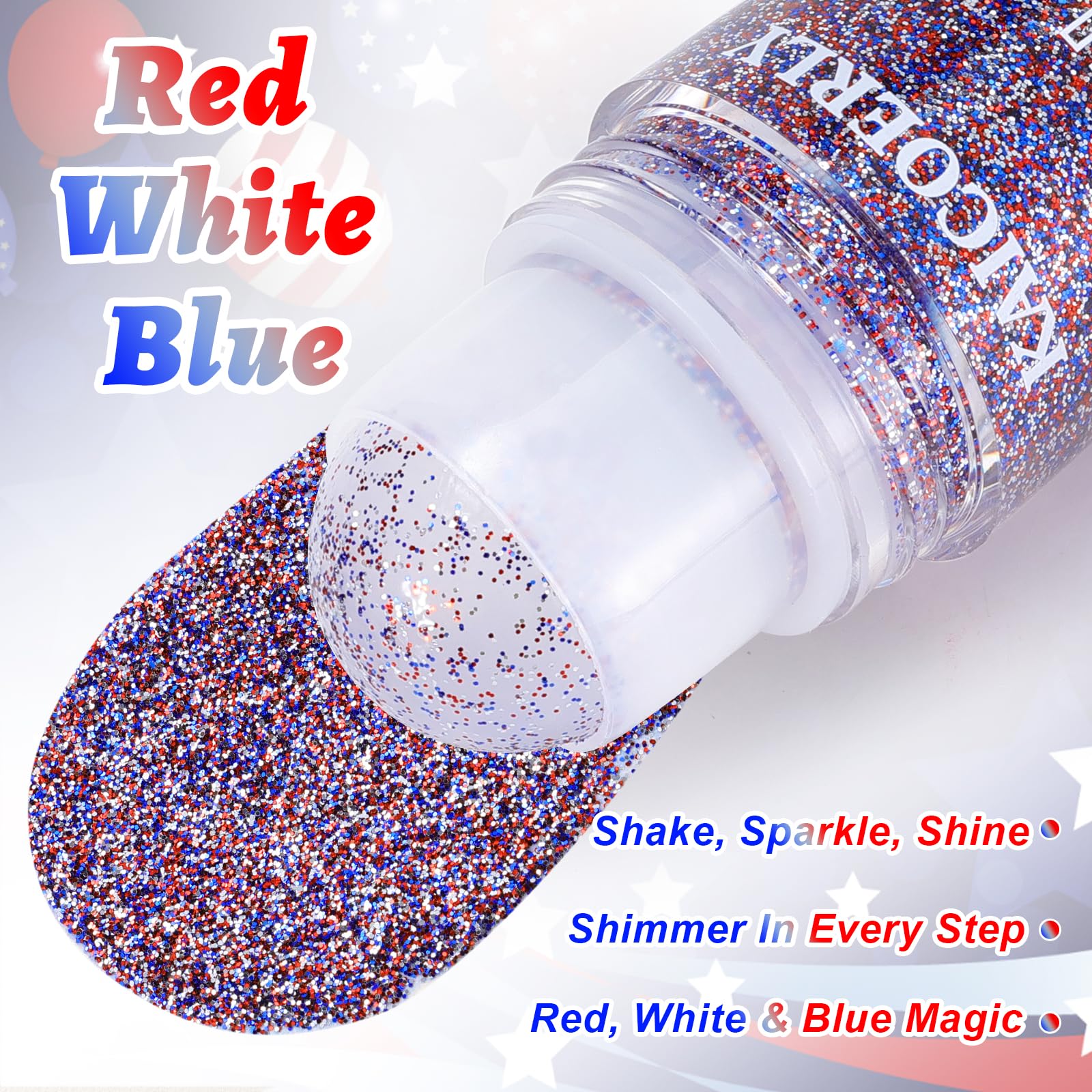 KAICOERLY cheekbone glitter application highlighting instant radiant finish