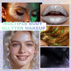 KAICOERLY glitter in hair parting detail adding reflective festival shine