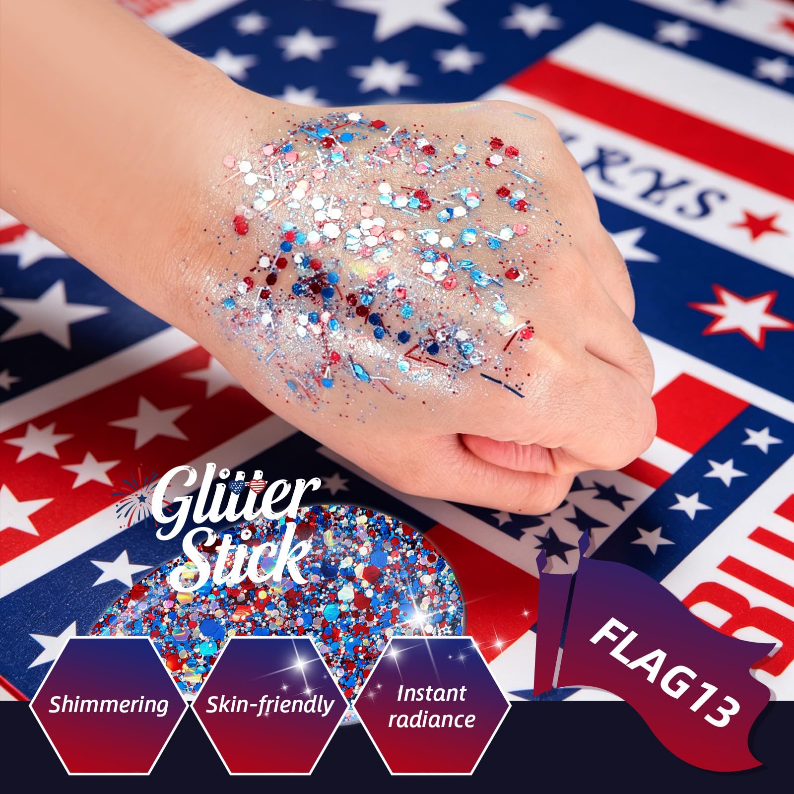 KAICOERLY used on hairline for red white blue accents and vibrant finish