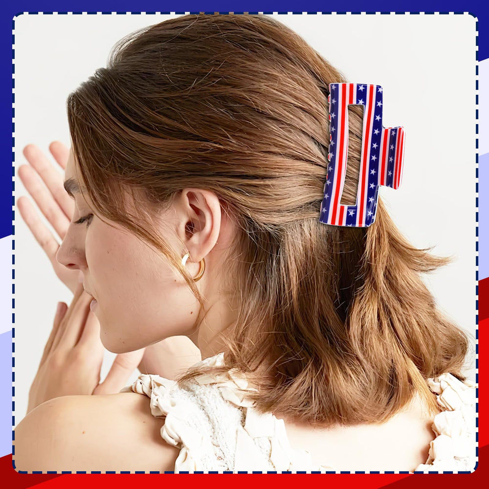 kaiolbly clip worn at a summer parade adding festive red white blue flair