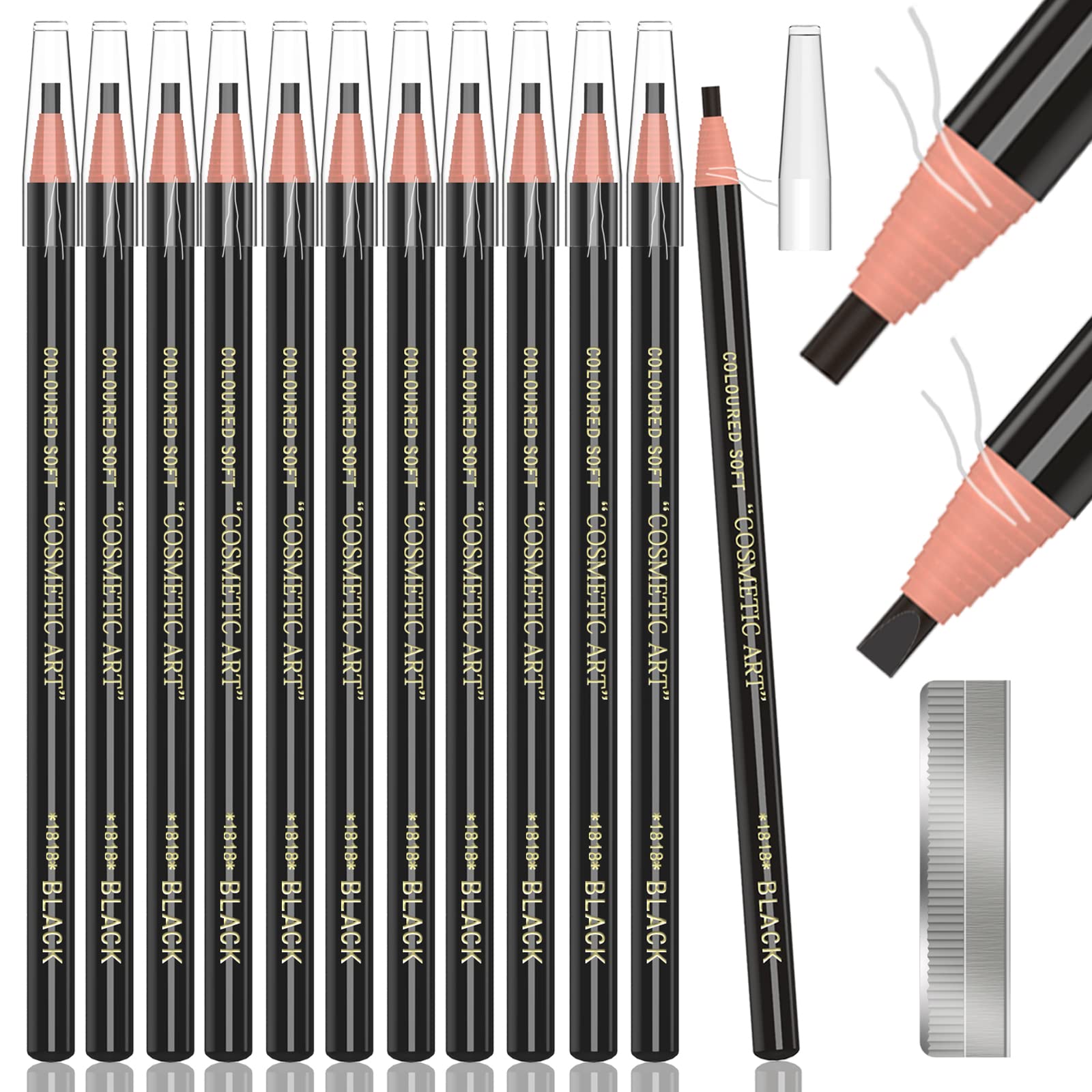 KAIQIKAIXI pencils held in hand showing 18cm length for size perspective