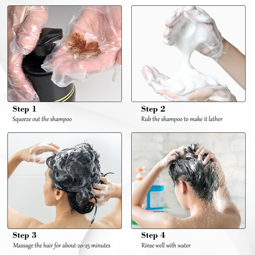 KAISASA in-shower application showing effortless grey coverage benefit