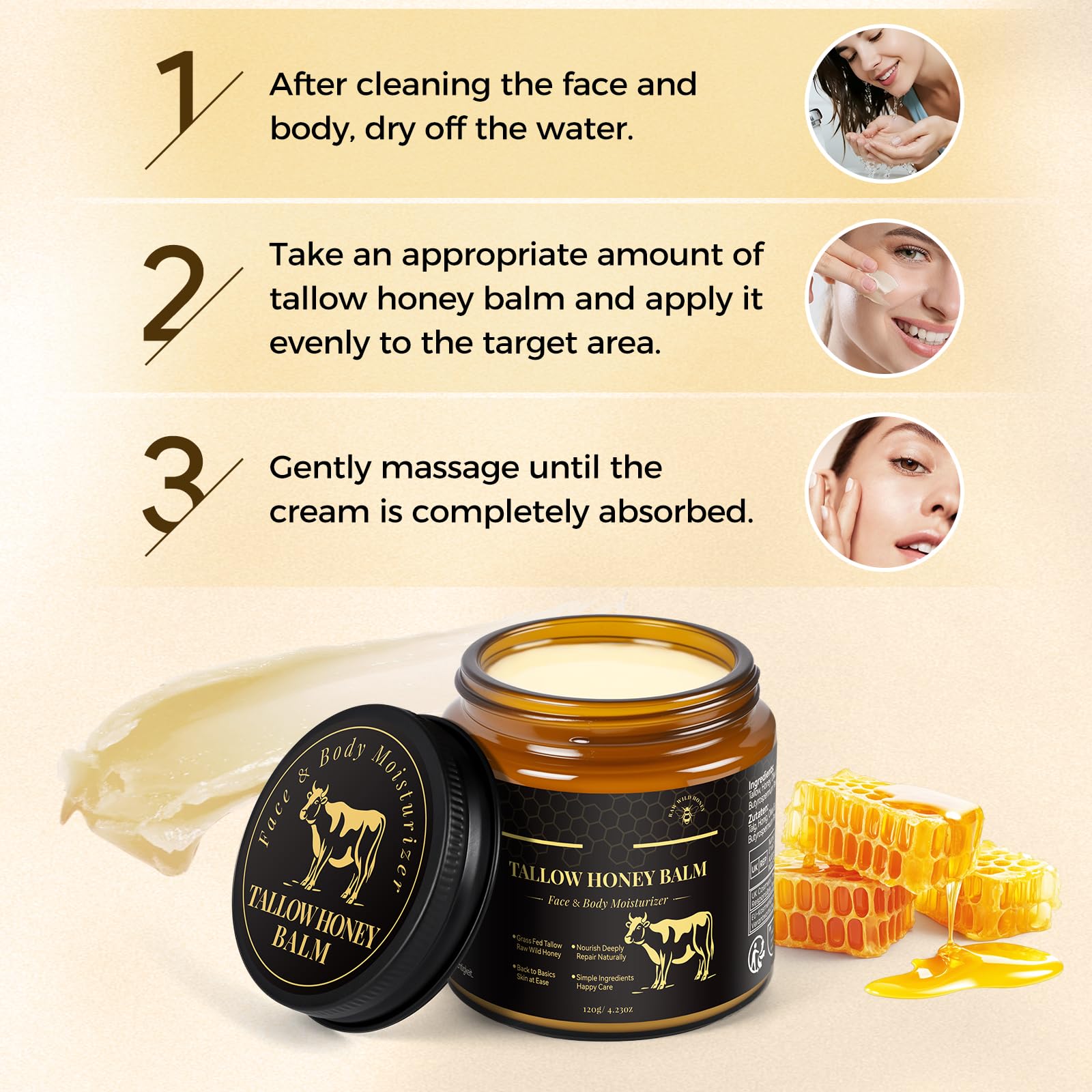 KAISASA application on hand to show immediate softening effect