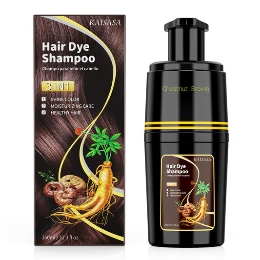 KAISASA front bottle chestnut brown showing label and benefits