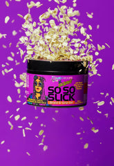 Kaleidoscope Hair Products close-up of gel texture highlighting smooth, non-flaky shine for easy styling