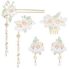 KALIONE front view of five hairpins showing styling options and elegance
