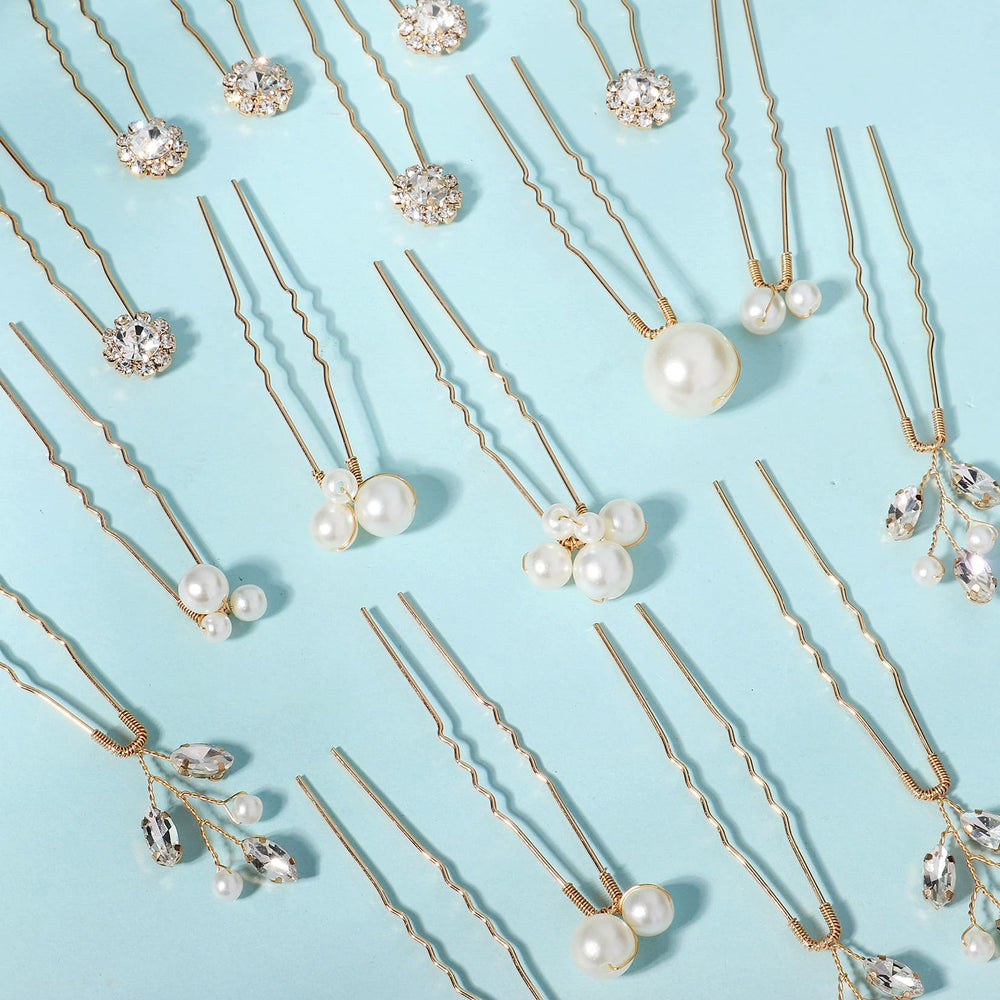 KALOLIA 18 pins laid out on white background showing variety and styling possibilities