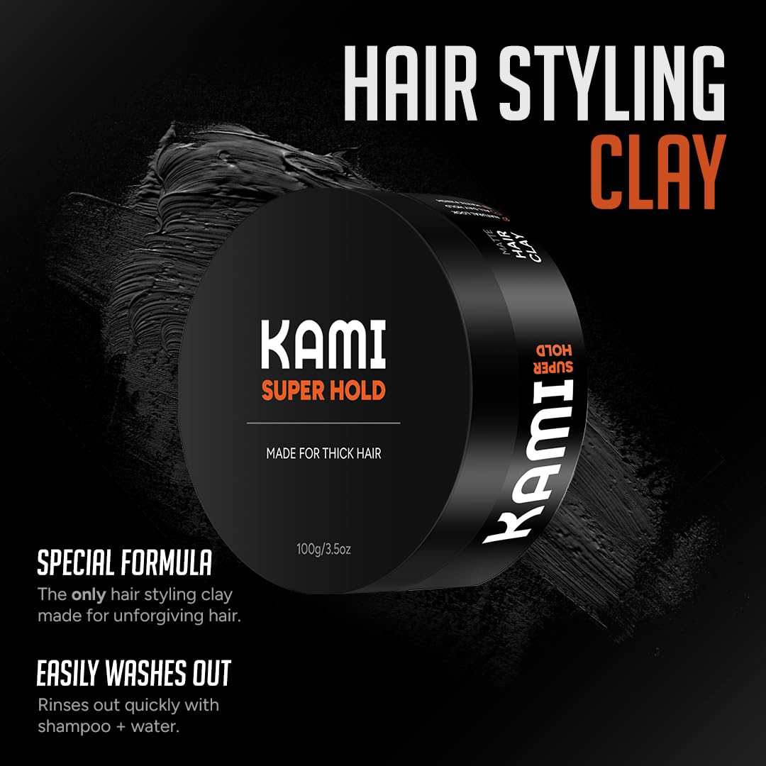 Close-up of hair with Kami matte finish showing natural, non-greasy texture