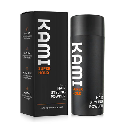 Kami bottle front view showing compact travel-ready packaging and easy storage benefit
