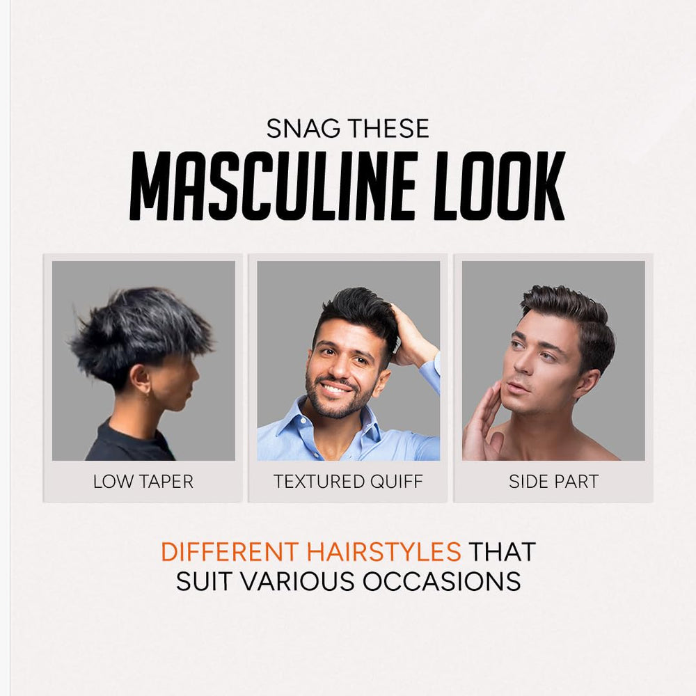 Styled hair with matte finish using Kami showing natural-looking texture benefit