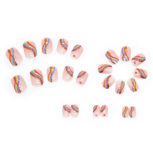 Kamize close-up of nail texture and subtle rainbow accent highlighting fine finish and shine