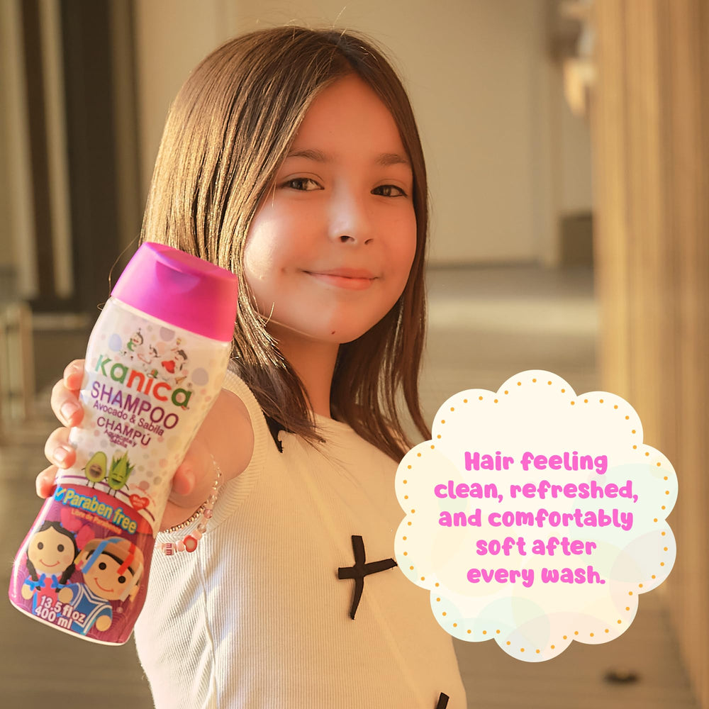 KANICA kid detangle demo showing smoother combing and reduced knots benefit