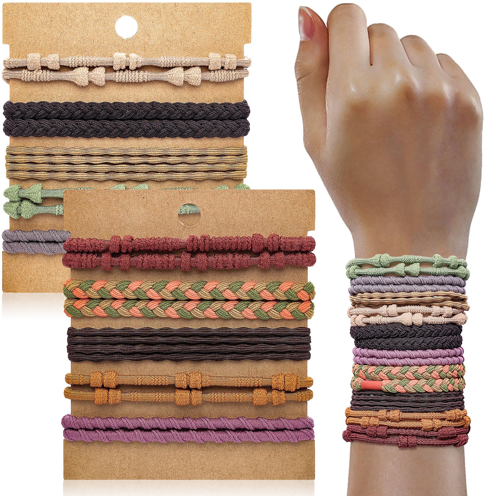 KANPRINCESS front packaging showing full 20-piece boho hair tie set and convenience