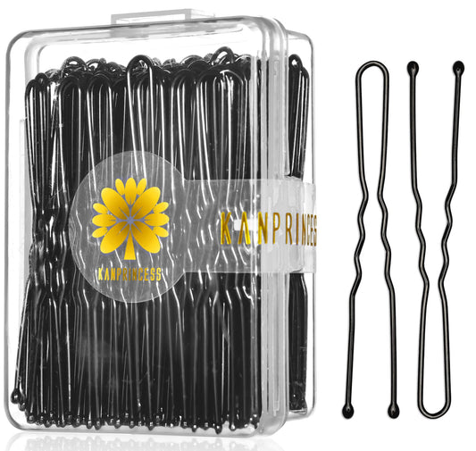 KANPRINCESS front packaging box showing 100 black U-shaped pins and storage benefit