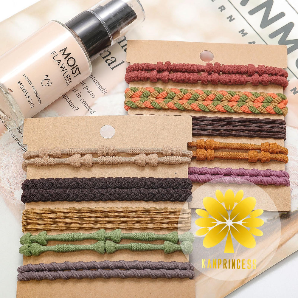 KANPRINCESS hair ties paired with casual outfit showing fashion-forward utility