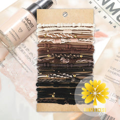 KANPRINCESS travel scene with hair ties packed and ready to use