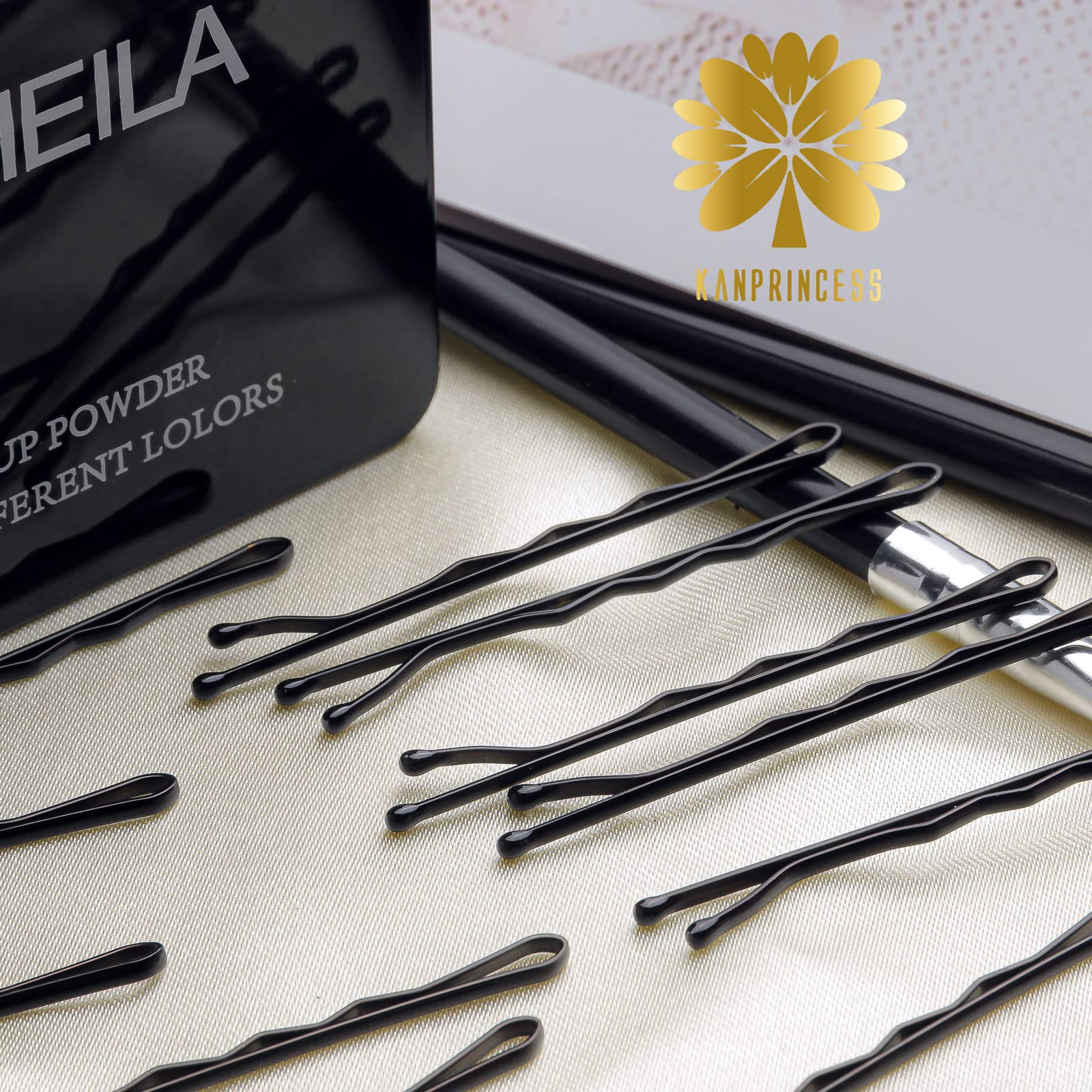 KANPRINCESS pins securing an elegant updo for long-lasting hold