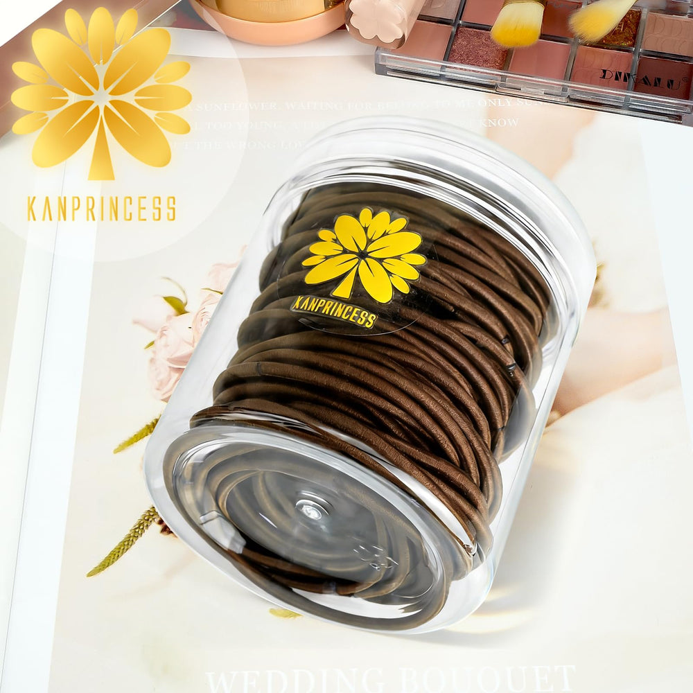 KANPRINCESS hair tie next to a coin for scale, compact size benefit