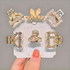 KANXINR close-up of pearl and rhinestone detail for polished sparkle