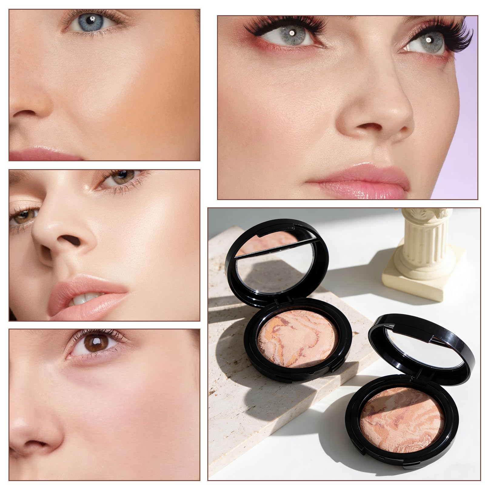 K'APEINE compact on makeup table emphasizing stylish packaging and gift appeal benefit