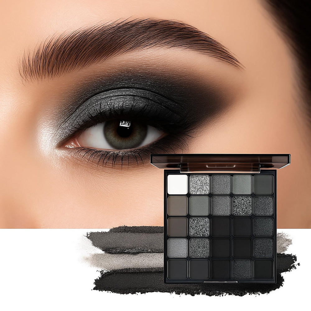 K'APEINE matte shades blended in crease for smooth contouring benefit