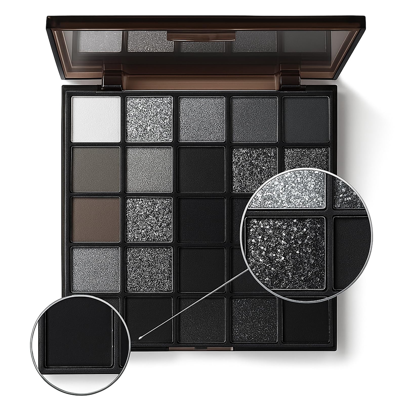 K'APEINE metallic shade on eyelid adding reflective high-impact shimmer