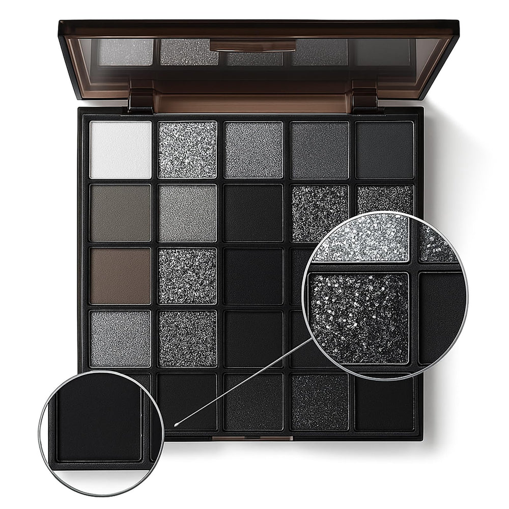 K'APEINE metallic shade on eyelid adding reflective high-impact shimmer