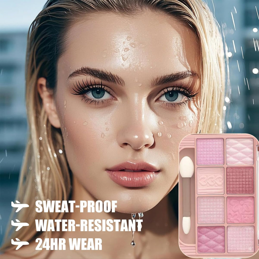 K'APEINE palette placed on vanity with mirror illustrating everyday styling convenience
