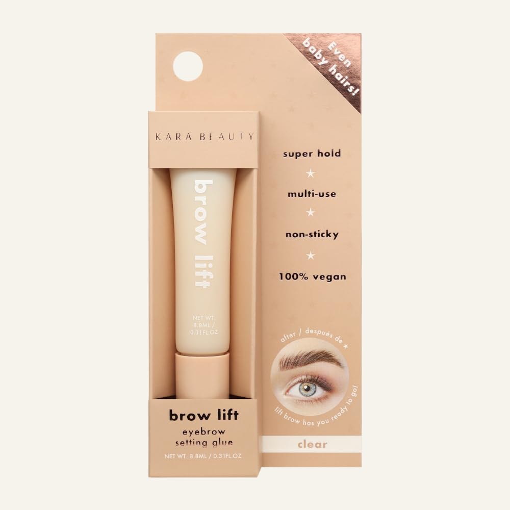 Kara Beauty size comparison tube next to everyday makeup items