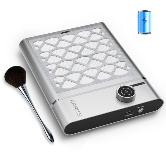 Karite front view showing sleek design and suction opening for cleaner workspaces