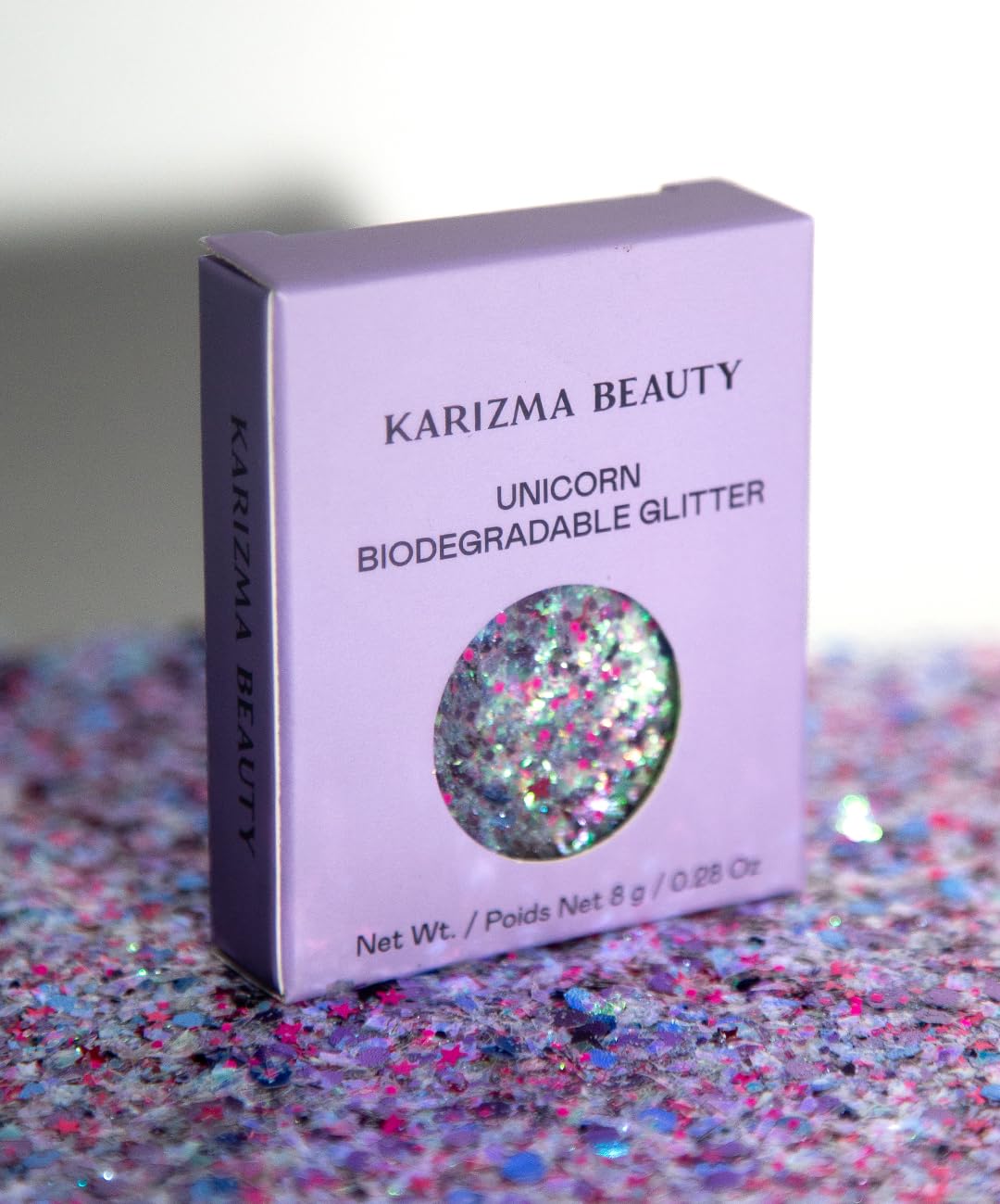 KARIZMA detailed shot of star and hex flakes showcasing reflective shapes
