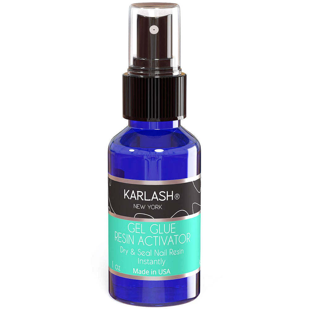 Karlash activator bottle label clear view showing fast-curing benefit