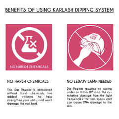 Karlash being brushed onto a nail to promote strong powder bond