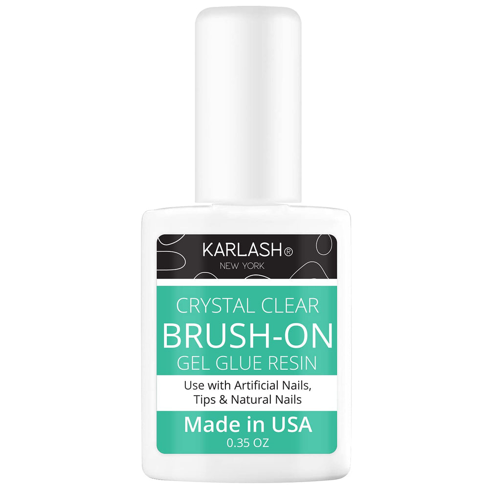 Karlash brush applicator close-up delivering precise glue gel placement