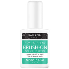 Karlash brush applicator close-up delivering precise glue gel placement
