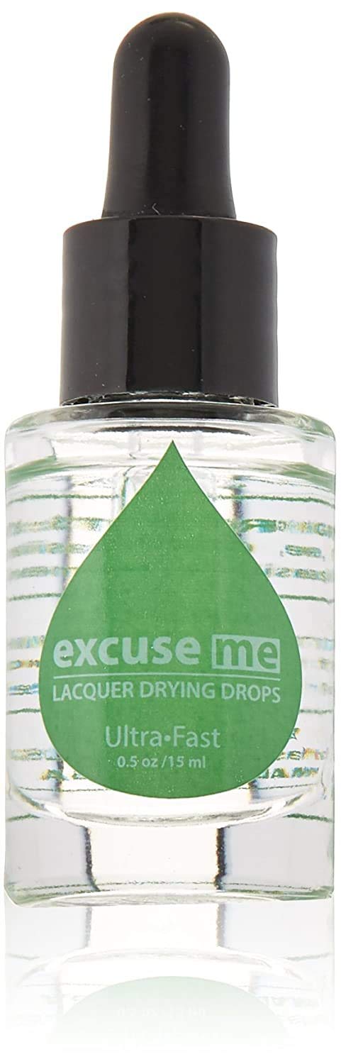 Karlash drops landing on wet nail polish to accelerate drying